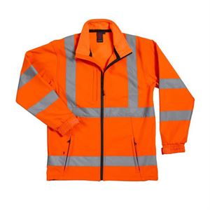 Warrior Orange Hi Viz Soft Shell Jacket