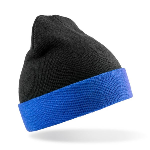 Recycled Black Compass Beanie Black / Royal