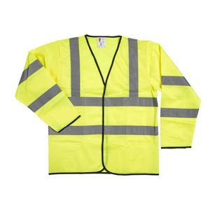 Warrior Yellow Hi Viz Long Sleeve Waistcoat