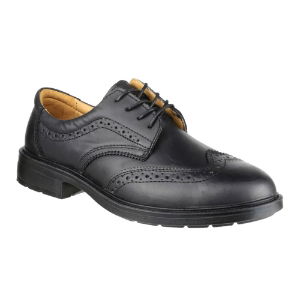 Amblers Black Brogue Shoe