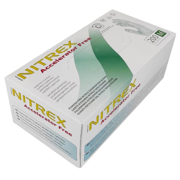 NITREX Accelerator-Free Nitrile Examination Gloves Lrg