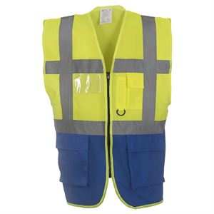 Yoko Yellow/Royal Hi Viz Executive Waistcoat